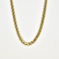 COLLIER MAILLE TORSADEE ACIER INOXYDABLE GOLD PETIT PRIX