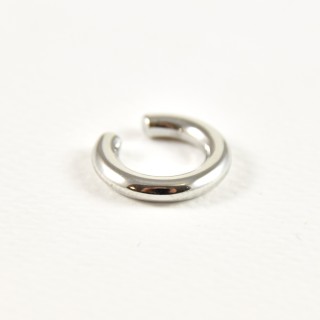 BAGUE D'OREILLE BOUCLE EPAISSE ACIER INOXYDABLE SILVER PETIT PRIX