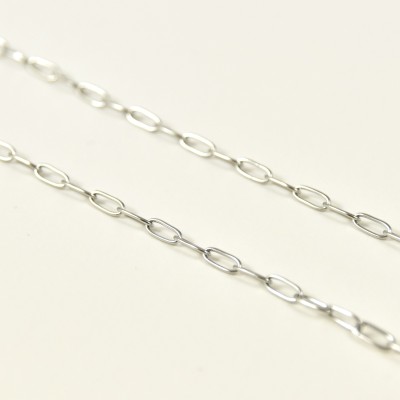 CHAINE PETITE MAILLE ACIER INOXYDABLE SILVER