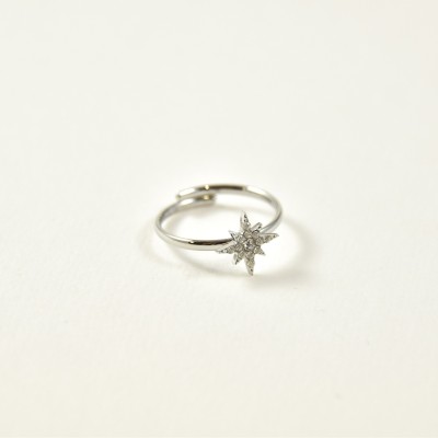 BAGUE ELASTIQUE COEUR ET ETOILE ACIER INOXYDABLE GOLD PETIT PRIX