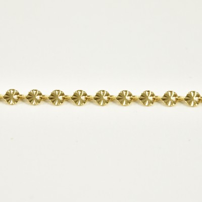 BRACELET MAILLONS RONDS EFFET PLIS ACIER INOXYDABLE GOLD PETIT PRIX