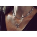 COLLIER GROSSES MAILLES OVALES ACIER INOXYDABLE SILVER PETIT PRIX