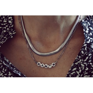 COLLIER MAMAN ACIER INOXYDABLE SILVER PETIT PRIX