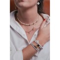 BRACELET COLLIER AMOUR BLANC ET GOLD ACIER INOXYDABLE GOLD PETIT PRIX